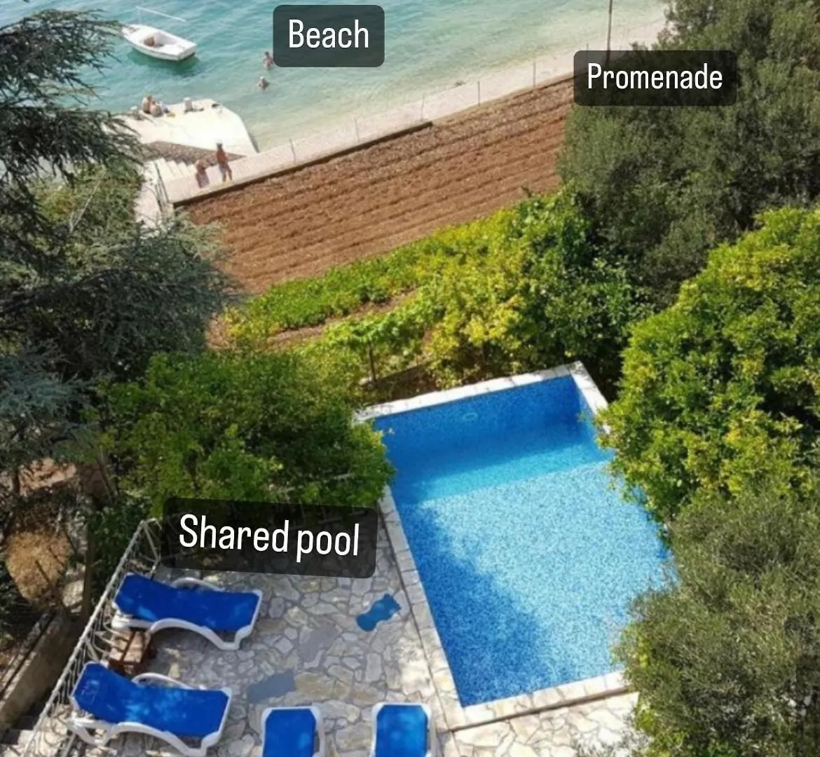Unique Beachfront Apt With Garden & Grill, Near Trogir Hırvatistan