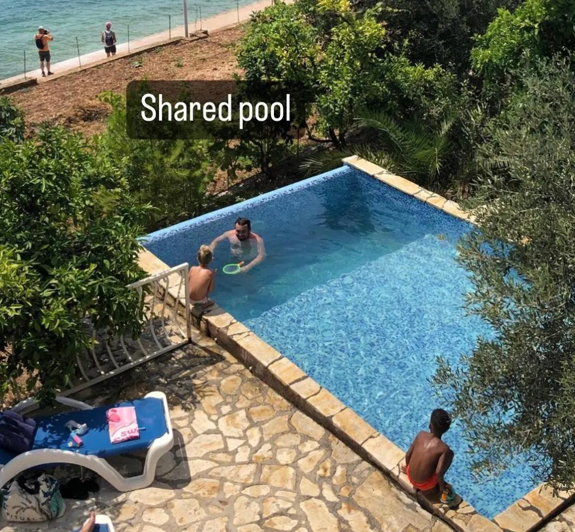 Unique Beachfront Apt With Garden & Grill, Near Trogir 0*,  Hırvatistan